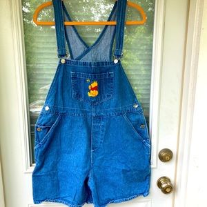 90s vintage Large Winnie the Pooh Jean Overalls
